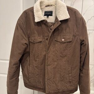 Banana Republic Tan Sherpa-Collar Jacket